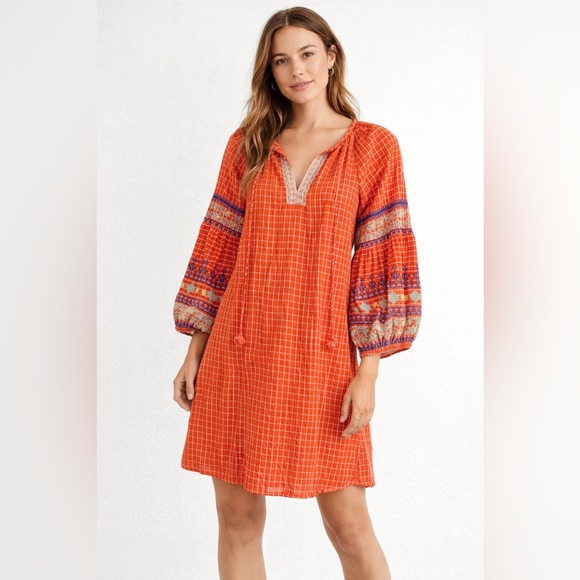 Uncle Frank Dresses & Skirts - ✨ Uncle Frank x Anthropologie Embroidered Balloon Sleeve Dress | Size M ✨